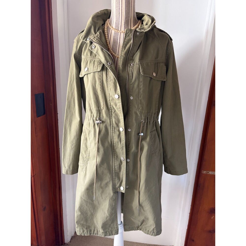 7 For All Mankind Utility Cargo Parka Field Jacket Everyday Streetwear Military